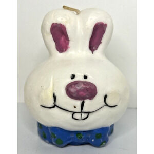 Vintage Easter Spring Bunny Head Decorative Candle 4" SKU H423